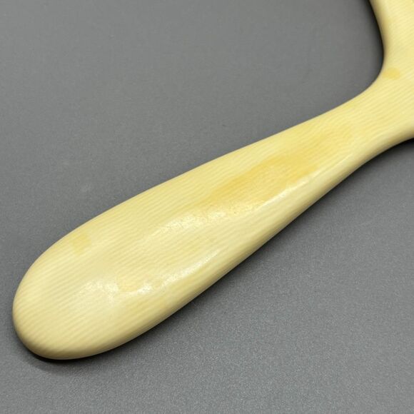 Antique French Ivory Celluloid Hand Mirror Beveled Glass Vanity Art Deco 1920s - Picture 4 of 9